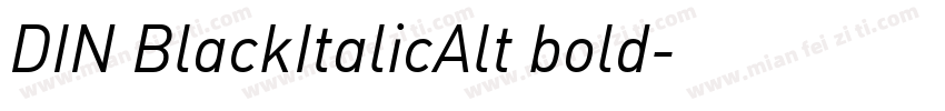 DIN BlackItalicAlt bold字体转换